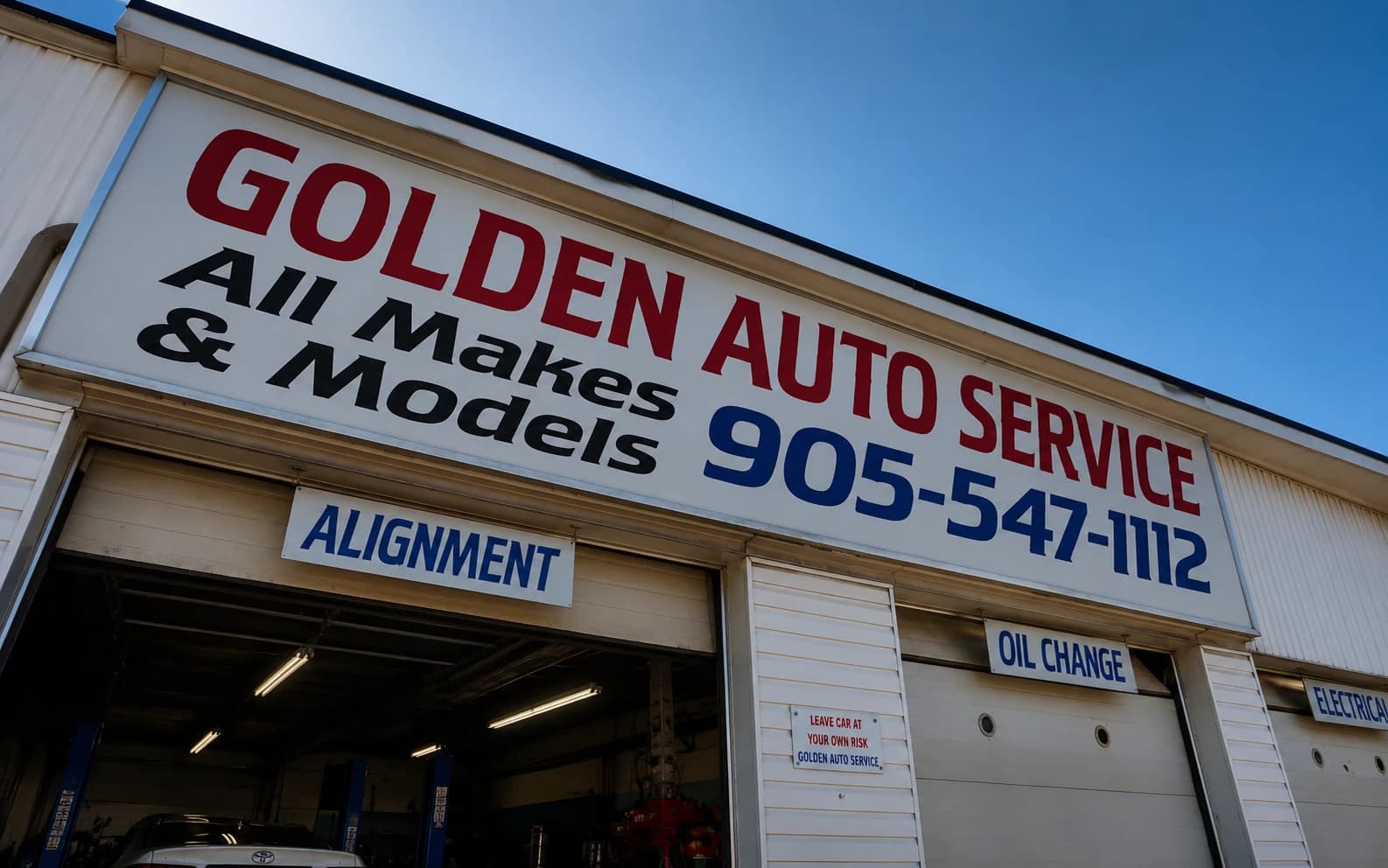 Golden Auto Service workshop facility