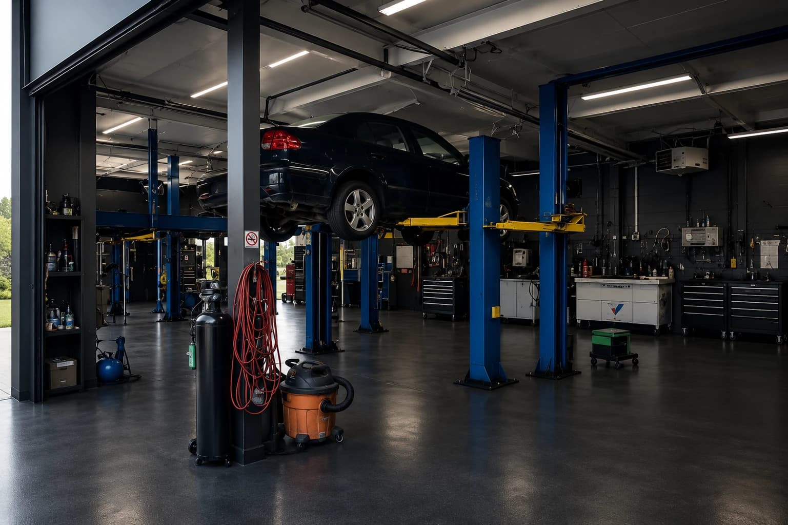 Hamilton facility service bays